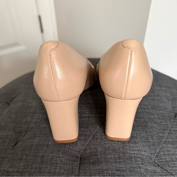 Marc Fisher Elegant Cream Block Heel Pumps - Picture 5 of 7